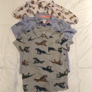 Cute Boy’s animal s/s button down shirts